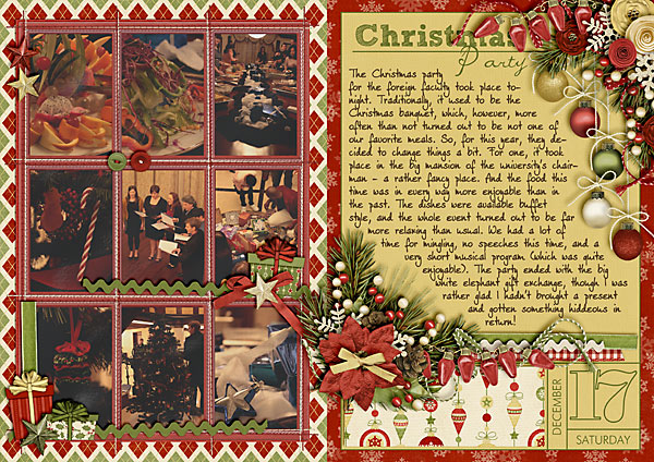 december daily, document christmas, digital scrapbook album