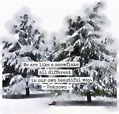 quote, snowflake, beautiful