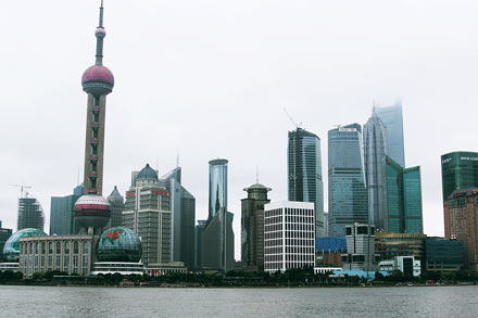View from the Bund to the other side of the river