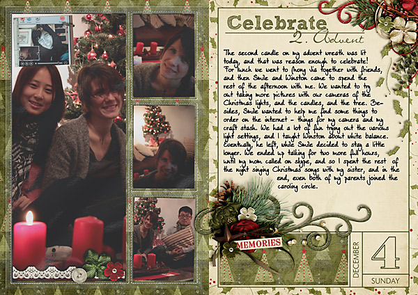 december daily, document christmas, digital scrapbook album