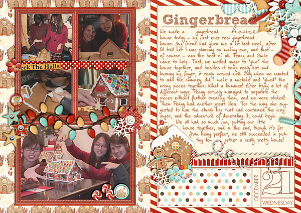 december daily, document christmas, digital scrapbook album