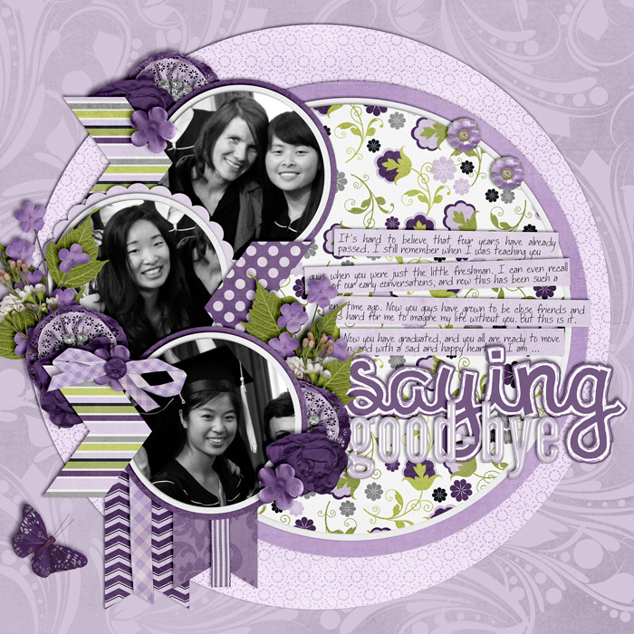 scrapbook layout, friends