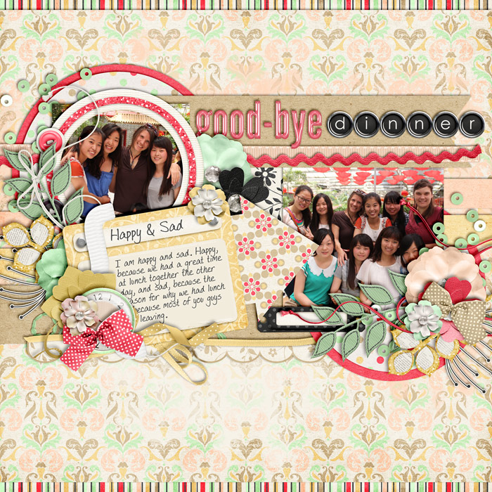 scrapbook layout, friends