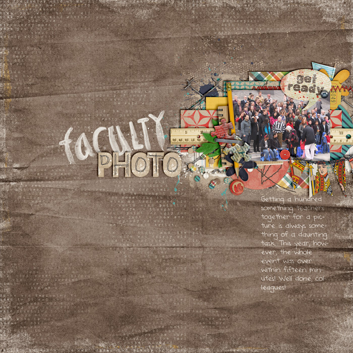 scrapbook layout, school