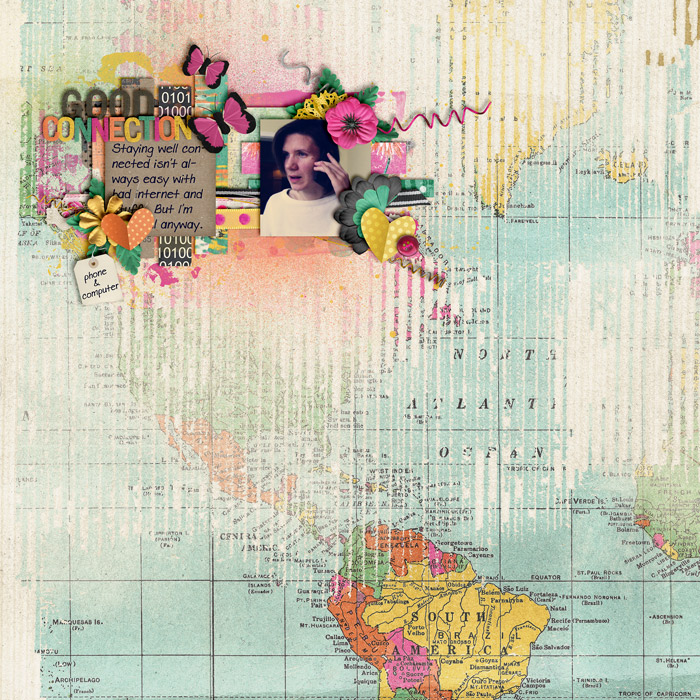 scrapbook layout, communication, social