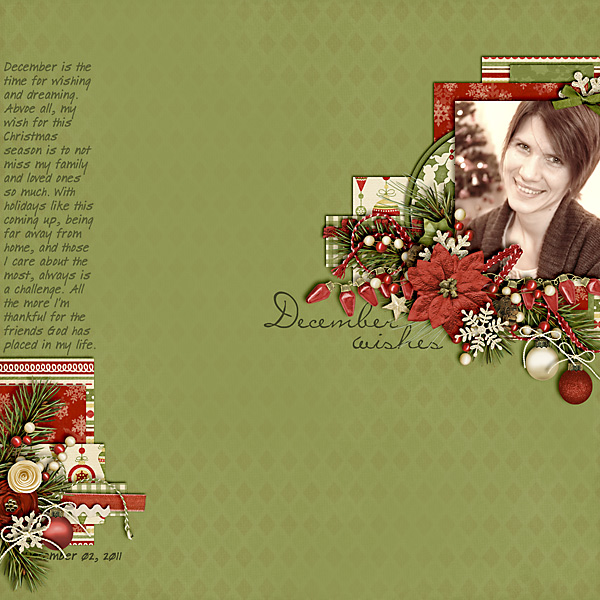 scrapbook layout, christmas