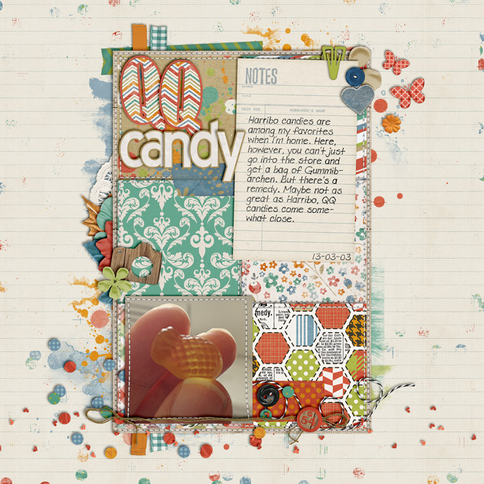 scrapbook layout, treats