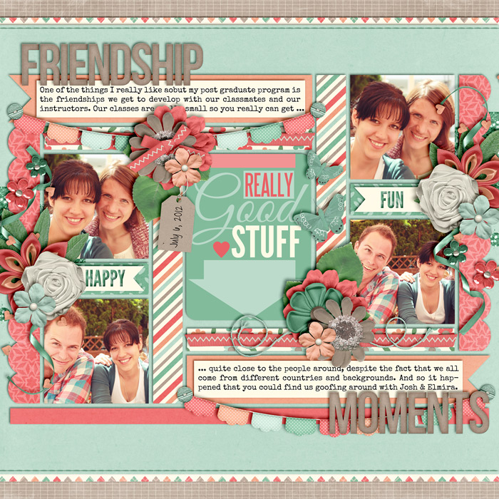 scrapbook layout, friends