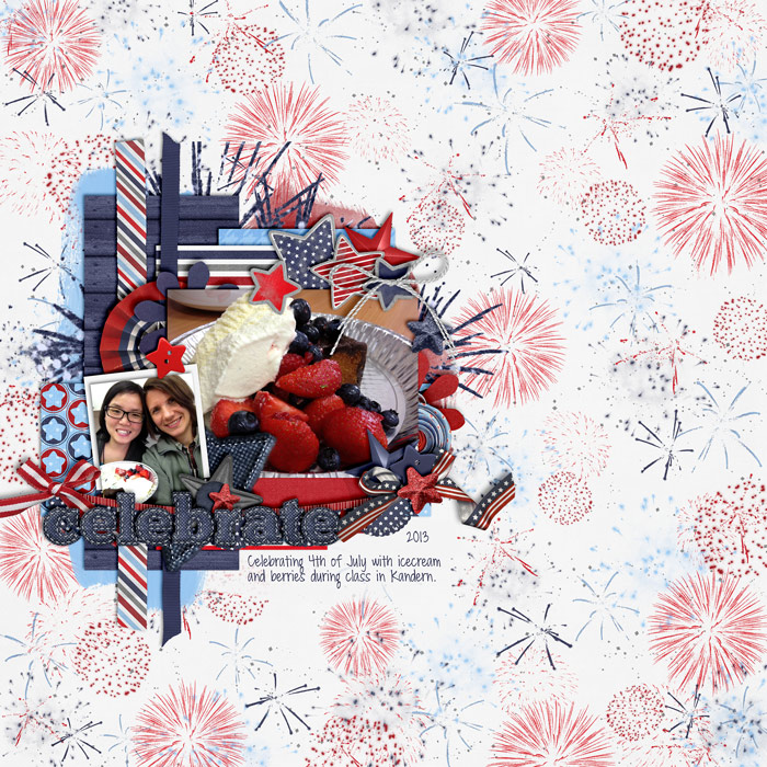 scrapbook layout, 4th of July