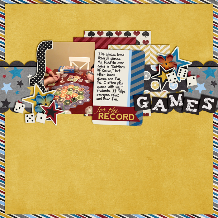 scrapbook layout, play games