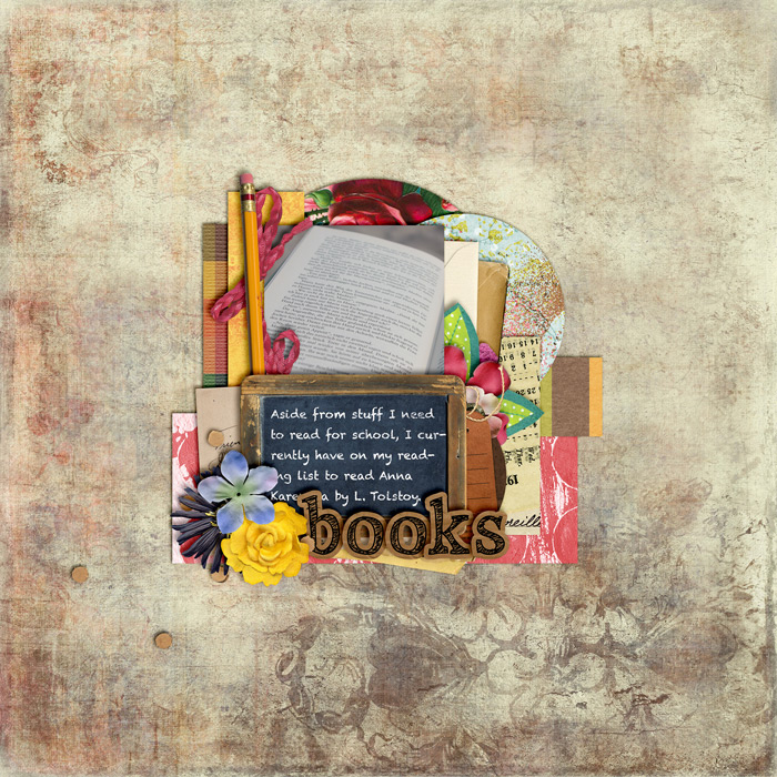 scrapbook layout, school