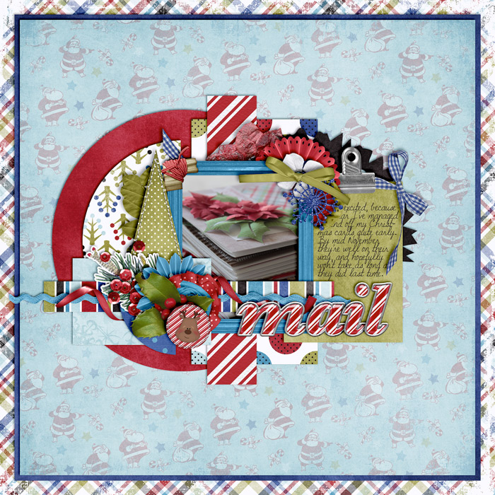 scrapbook layout, christmas