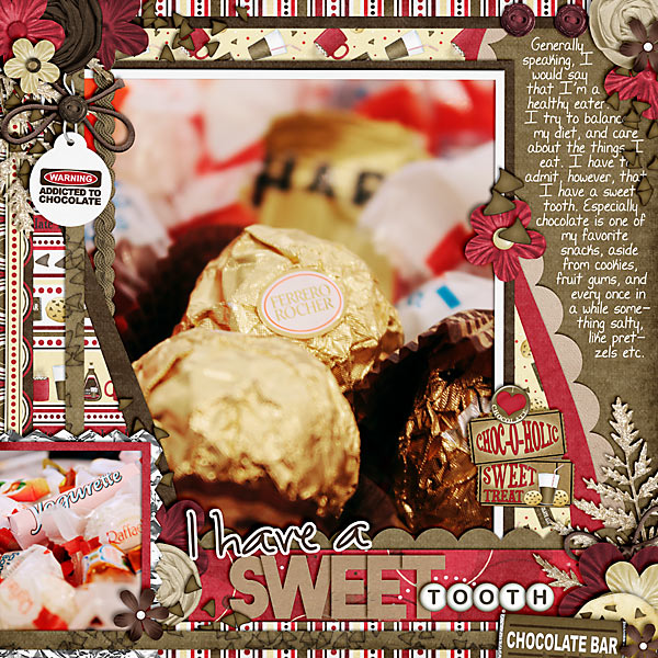 scrapbook layout, treats