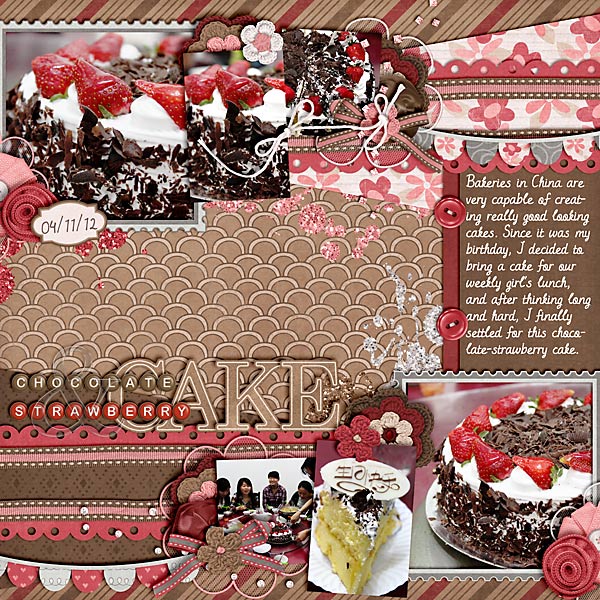 scrapbook layout, birthday