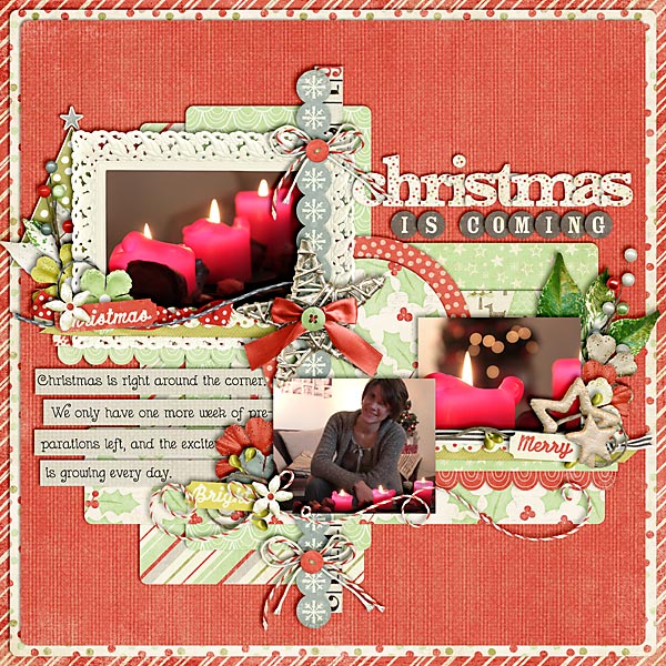 scrapbook layout, christmas