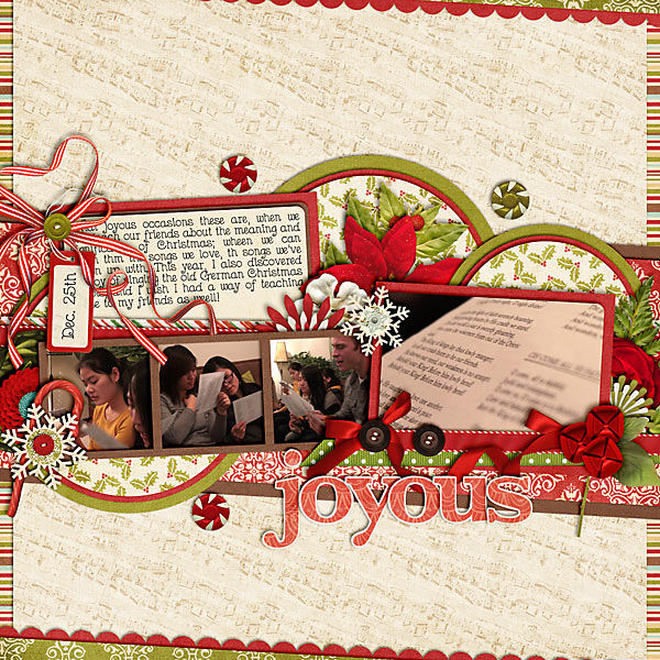 scrapbook layout, christmas