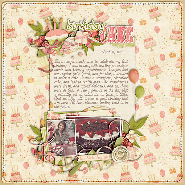 scrapbook layout, birthday