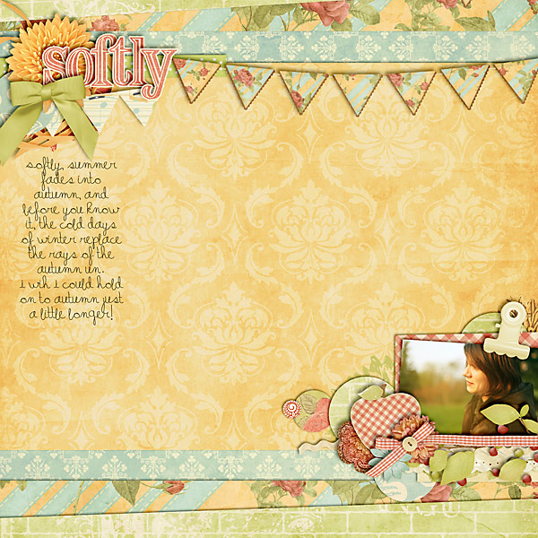 scrapbook layout, autumn