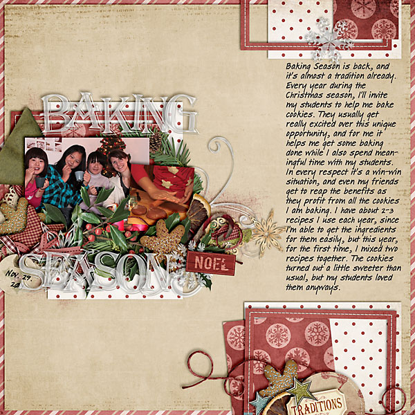 scrapbook layout, christmas