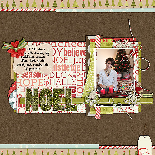 scrapbook layout, christmas