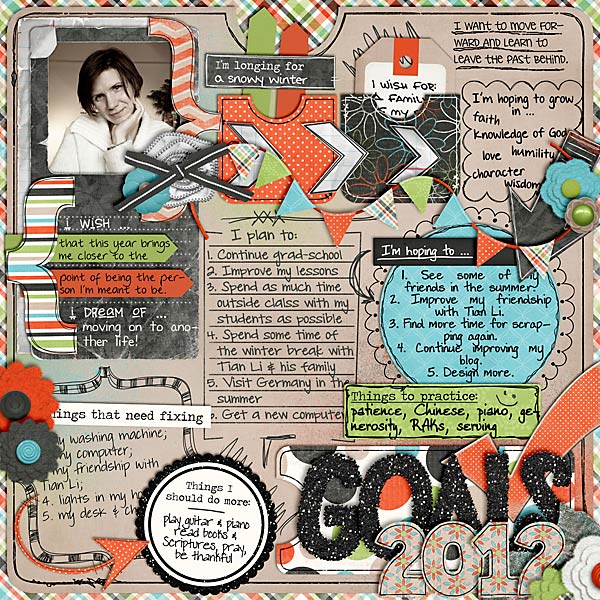 scrapbook layout, goals