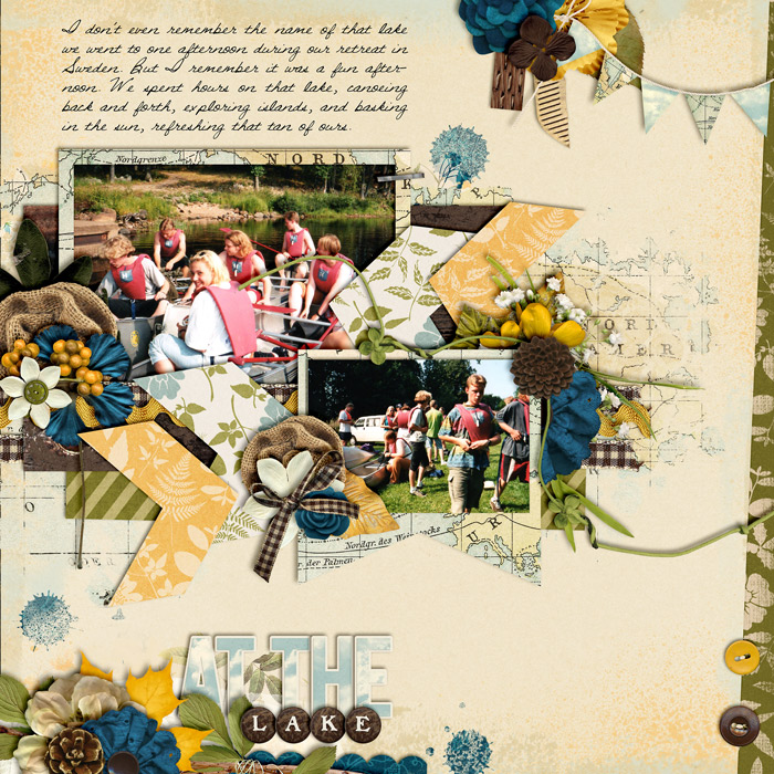 scrapbook layout, outdoor, summer