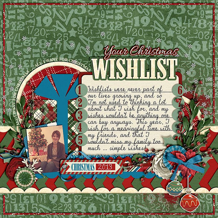 scrapbook layout, christmas