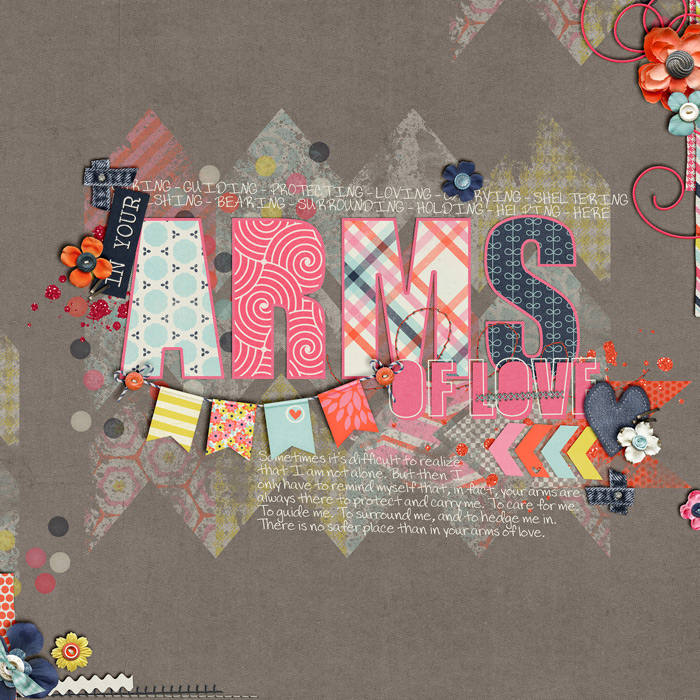 scrapbook layout, title