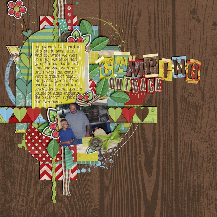 scrapbook layout, outdoor