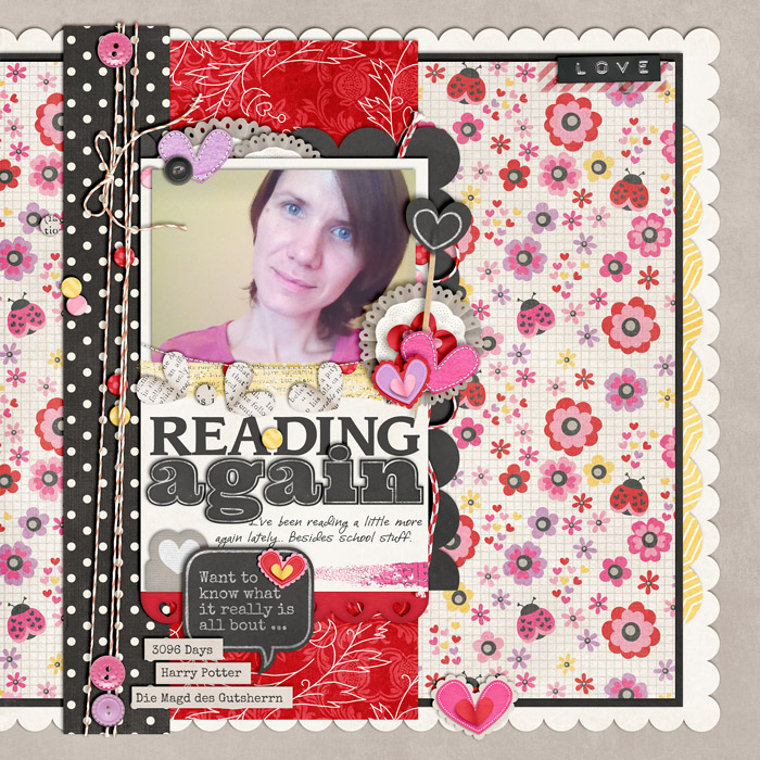 scrapbook layout, book