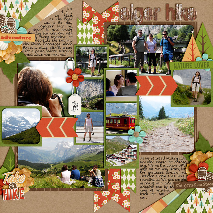 scrapbook layout, outdoor