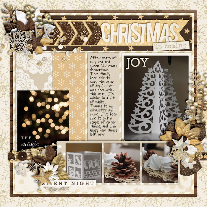 scrapbook layout, christmas