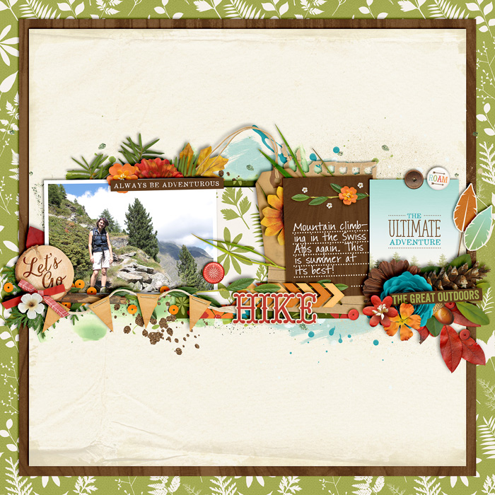 scrapbook layout, outdoor