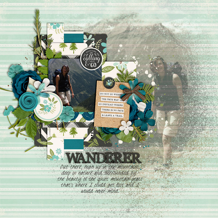 scrapbook layout, outdoor