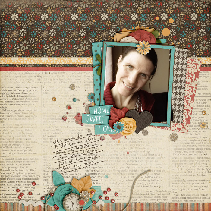 scrapbook layout, home