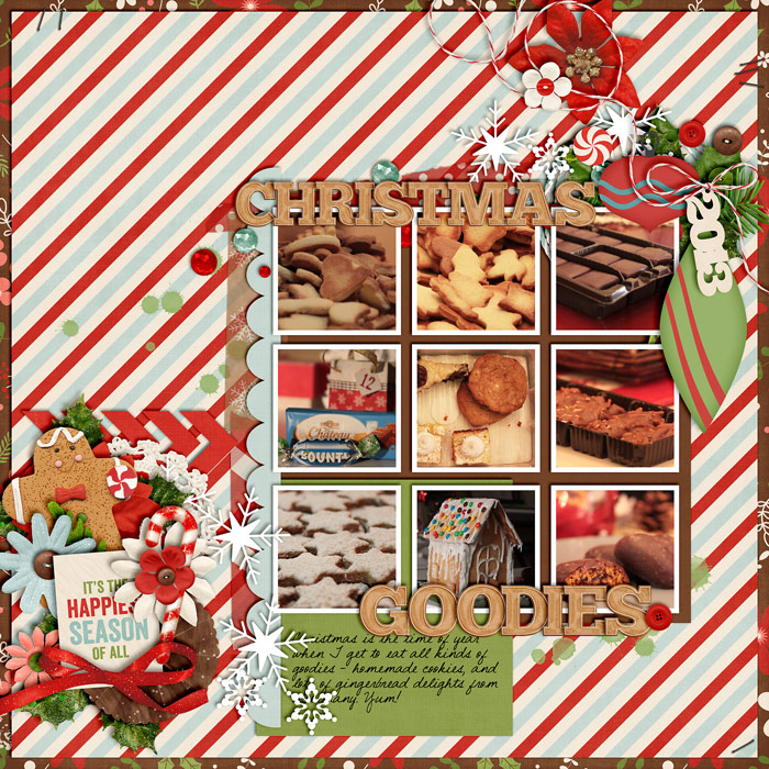 scrapbook layout, christmas