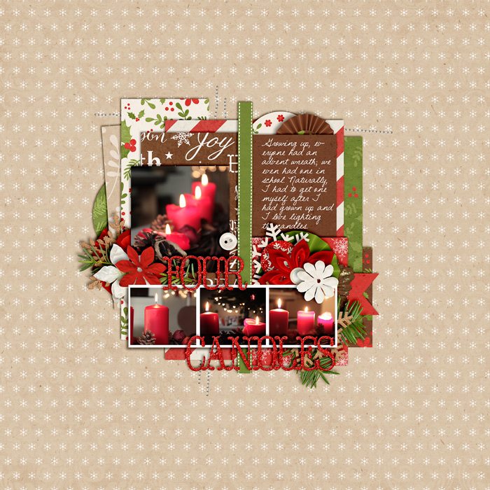 scrapbook layout, christmas