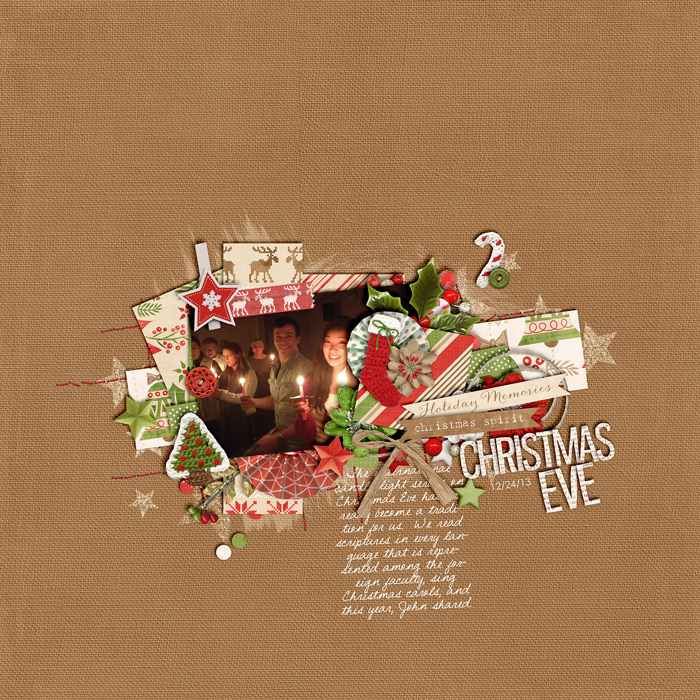 scrapbook layout, christmas