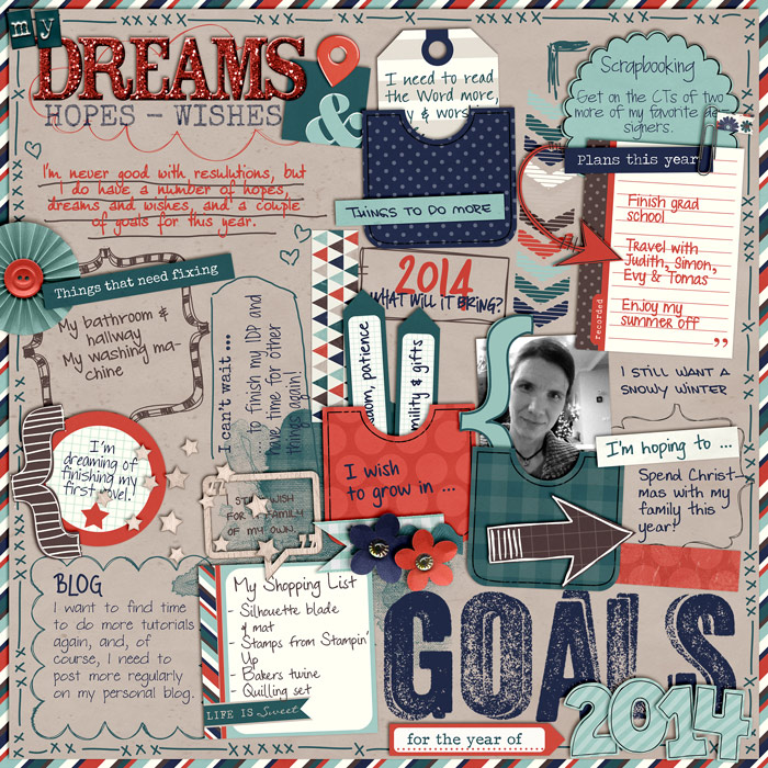 scrapbook layout, project life