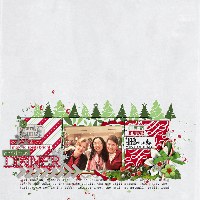 scrapbook layout, christmas