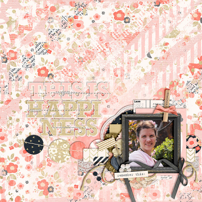 scrapbook layout, spring