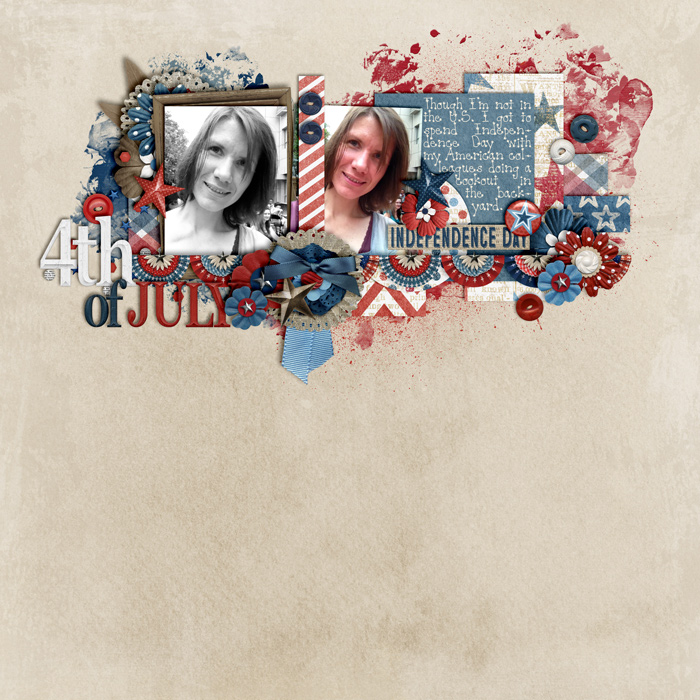 scrapbook layout, 4th of July