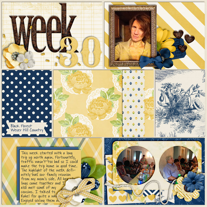 scrapbook layout, project life