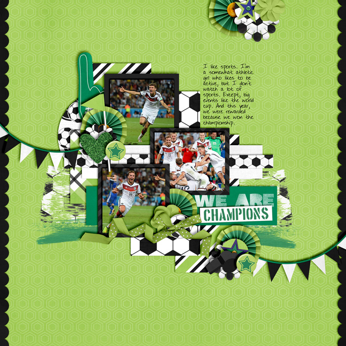 scrapbook layout, sports, soccer