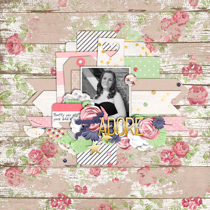 digital scrapbook layout