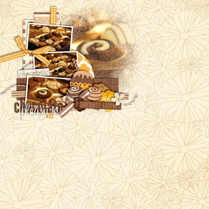 digital scrapbooking layout, chocolate, treats