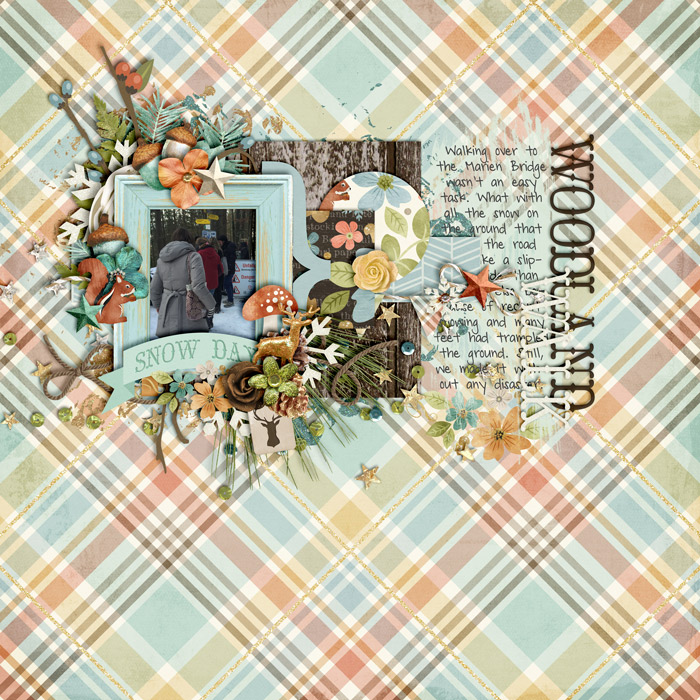 digital scrapbooking layout, outdoor, winter, nature