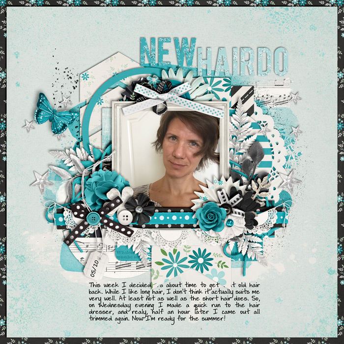 digital scrapbooking layout