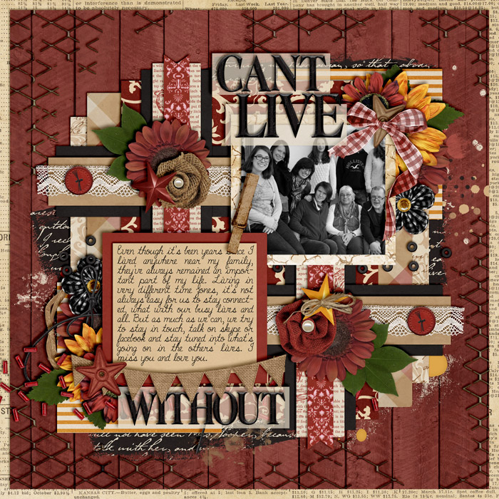 digital scrapbooking layout