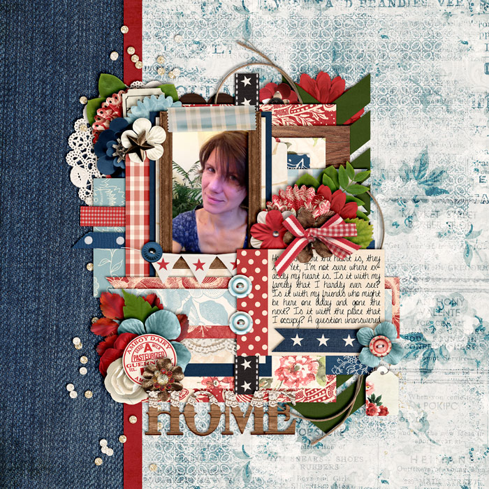 digital scrapbook layout